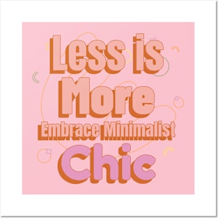 Less is More Minimalist Woman Posters and Art